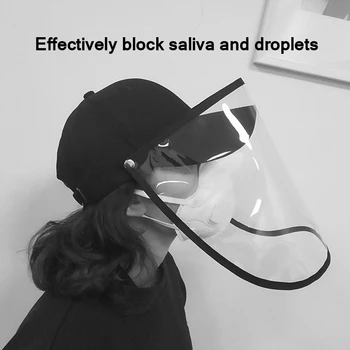 

Anti-Droplet Baseball Cap Hat With Removable Mask Anti-Dust Face Shield Full Protective Mask For Outdoor