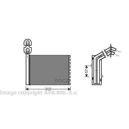Радиатор Отопителя Ava Vwa6201 Ava арт. VWA6201