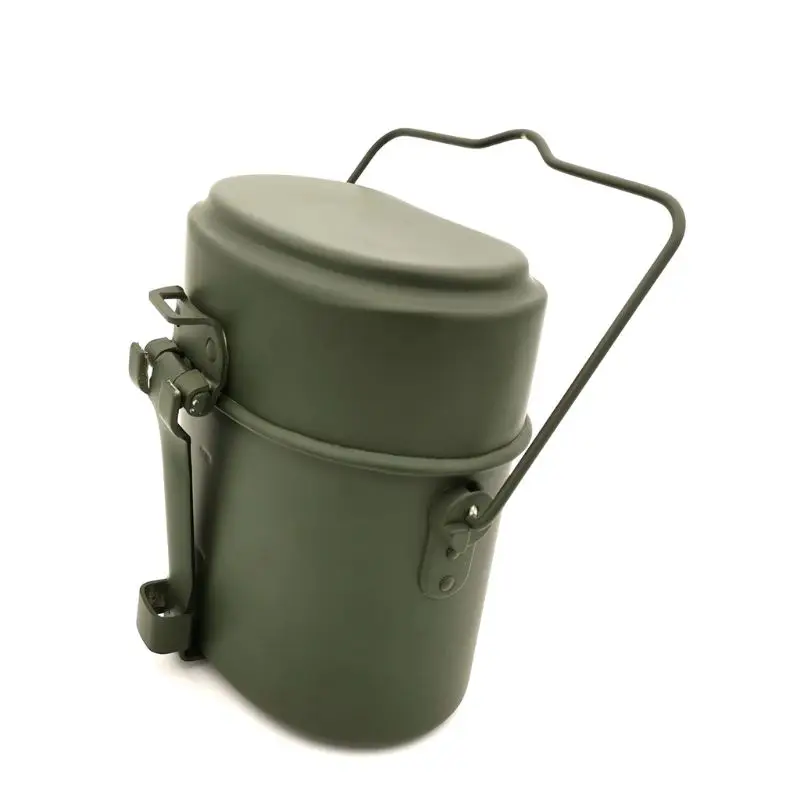 Germany Military Green 3pcs in 1 Camping Cookware Cook Set Hiking Survival Bento Lunch Boxes Pot/Bowl Whosale&Dropship