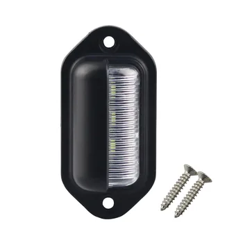 

1pc 6LED Signal 12V 24V Car License Plate Light Truck Motorcycle Universal Rear RV Durable Boat Trailer Step Lamp Led