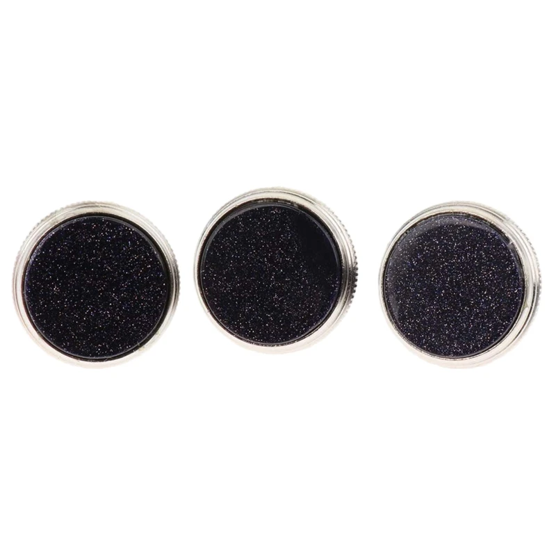

3 Pcs Trumpet Finger Buttons Valve Finger Trumpet Cap Screw Cover for Musical Bass Instrument Trumpet Repairing Accessories,Dark