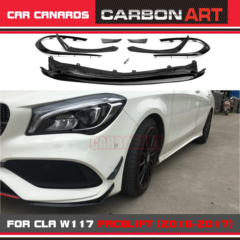 CLA класс CLA45 стиль передний бампер Canards фартук W117 Передние Губы Fin для Mercedez 2016 2017