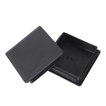 

ELEG-80mm x 80mm Square Plastic Caps Pipe Tube Inserts End Plug 2 Pieces