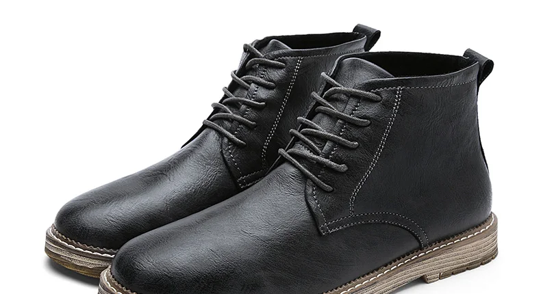 Sanzoog/мужские повседневные кожаные ботильоны; botas hombre Cuero Bota Masculina Botines; мужская обувь с высоким берцем; Botte Homme; Мужская обувь из микрофибры