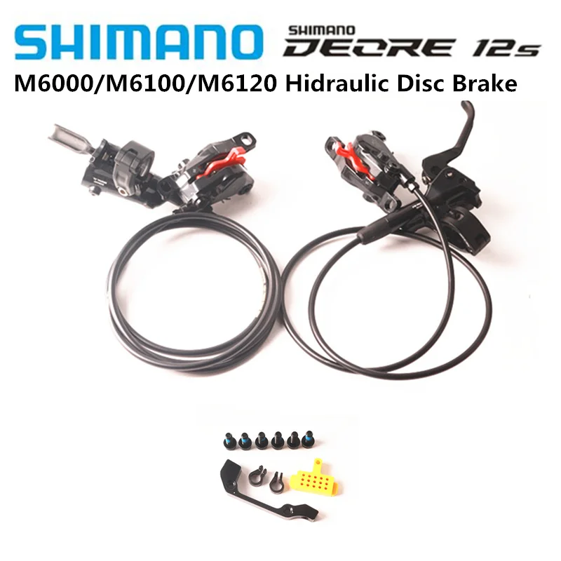 SHIMANO DEORE M6000 M6100 2 поршня M4120 M6120 MT420 4 гидравлический MTB велосипедный дисковый тормоз