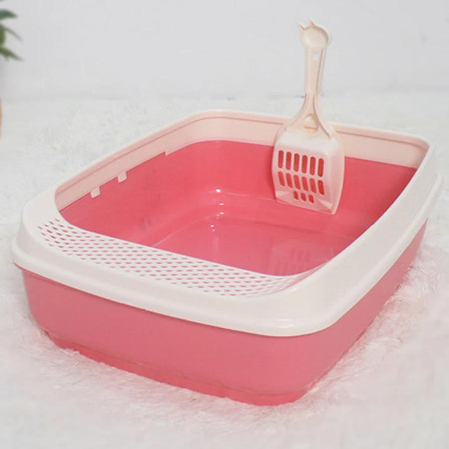 

Tray Cat Litter Box Large Wc Pet Toilet Box Kuwety Dla Psa Dog Rabbit Toilet Anti-Splash Reusable Semi Enclosed Products B80