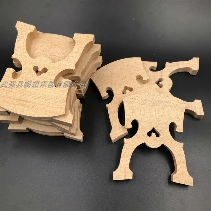 Cello Bridge 1pcs cello bridges AA grade maple 4/4 3/4 1/2 1/4 1/8 Belgium style French style Adjustable Replace Cello bridge part accessorie
