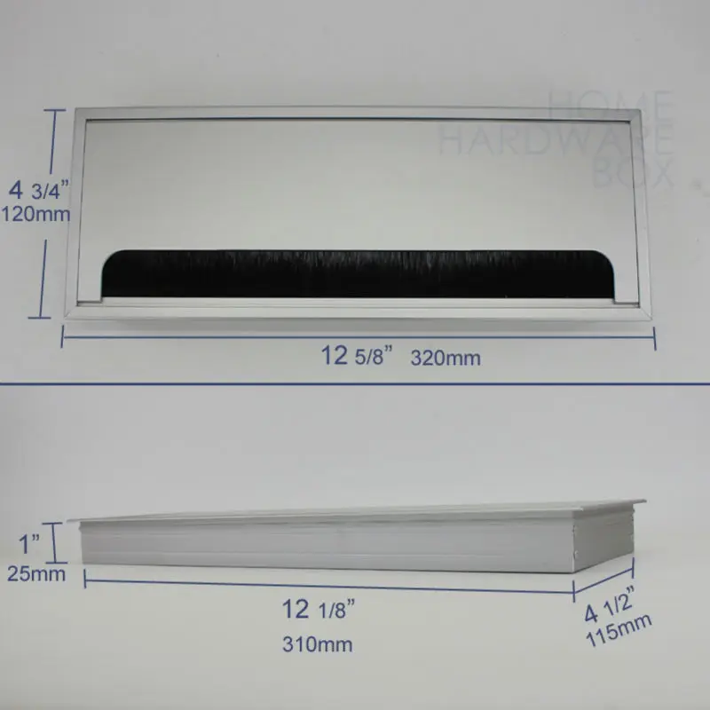 Настольная проволока доступа алюминиевая втулка столешница отверстие откидная крышка Пылезащитная щетка пластиковая розетка коробка