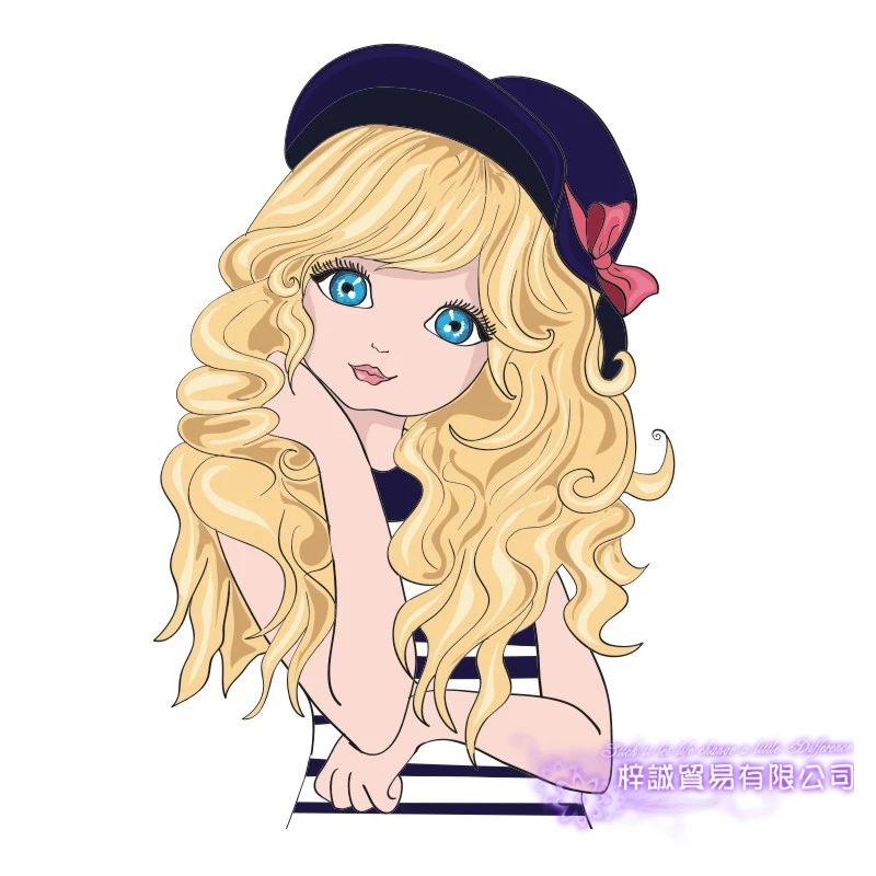 DCTAL Clothing Store Girl Decal Cute Girls Glass Colorful Wall Sticker Coffee Folwer Store Decal Cloakroom Showcase Decor