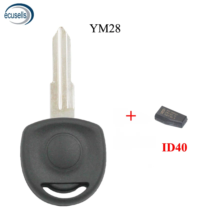Корпус ключа транспондера с чипом ID40 для Opel HU43 HU100 YM82 HU46 нерезанное лезвие - Количество кнопок: YM28