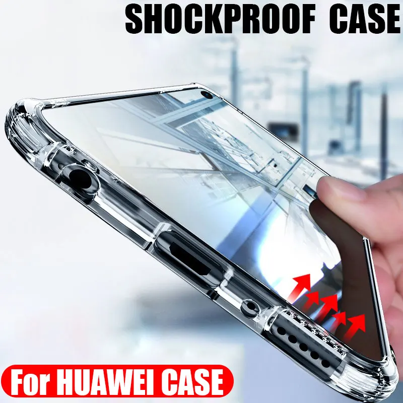 Shockproof Silicone Case For Huawei P30 P40 P20 Mate 30 20 Lite Pro Y9 Prime P Smart 2019 Honor 9 9X X10 Soft Protective Cover | Мобильные