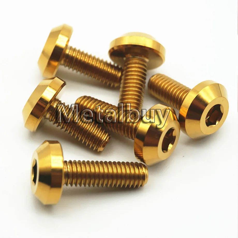 Aqxypas Vis à douille hexagonale en titane M8 M10 M12, attaches à