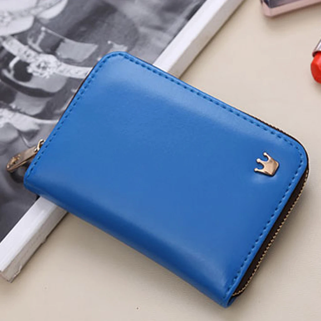Women Coin Purse Small Bag Wallet Change Zipper Crown Decorated Money Bags Children Wallets Leather Key Holder Carteira 813