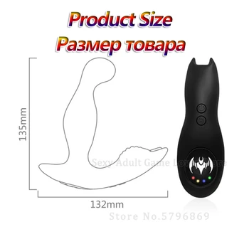 Positive+Reverse 360° Rotating Vibration Prostate Massager Butt Plug Scrotum Stimulate Remote Control Anal Sex Toys For Men Gay 5