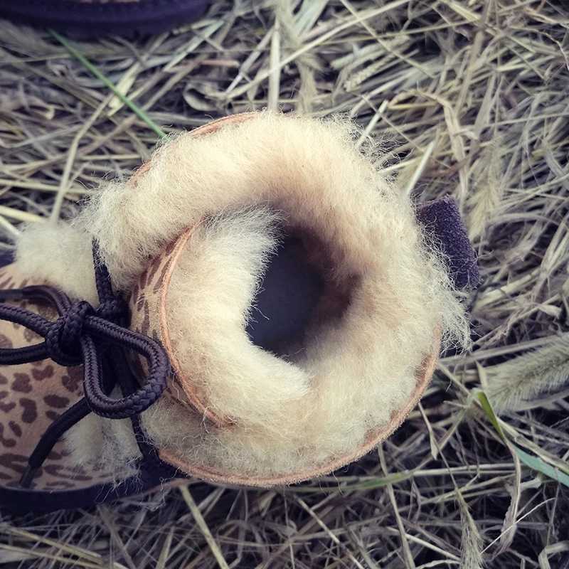 baby's shoes warm snow boots australia sheep fur winter designer ankle genuine sheepkin Real fur in one