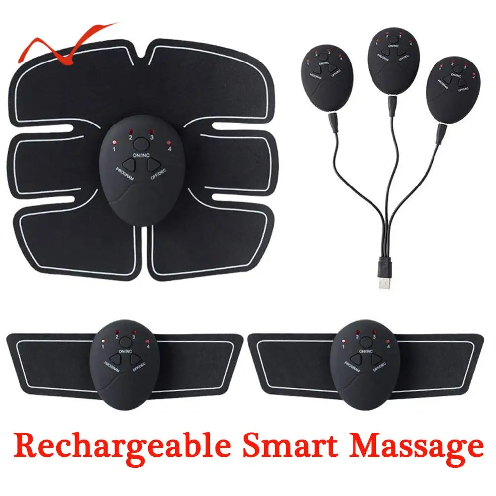 

Rechargeable EMS Wireless Muscle Stimulator Exerciser Device Weight Loss Slimming Training Body Massager gym equipment
