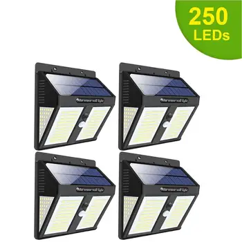 

250 LED Outdoor Solar Lights for Garden Decoration luminaria Solar Powered Street Wall Lamp Solar Motion Sensor Light Waterproof