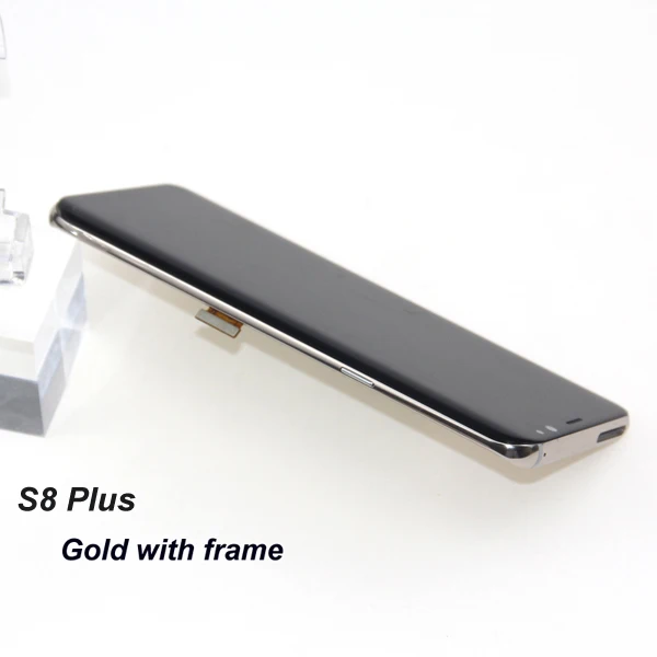 S8 Plus Gold Frame S8 G950 G950F Дисплей для Samsung Galaxy S8 Экран преобразователь изображений для сенсорного дигитайзера Ассамблеи S8 плюс ЖК-дисплей G955 G955F с рамкой - Цвет: S8 Plus Gold Frame