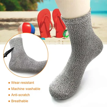 

A Pair of Unisex Socks Footwear No-Slip Anti-Skid Breathable Toe Socks Bare Feet Running Beach HPPE Men Women Swim Beach Sock