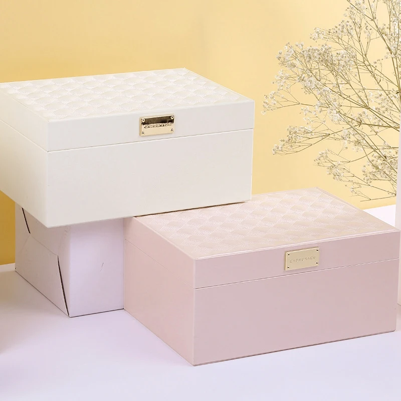 Чехол, элегантная переносная дорожная коробочка для украшений, органайзер, кожаный чехол для украшений с орнаментом, для хранения