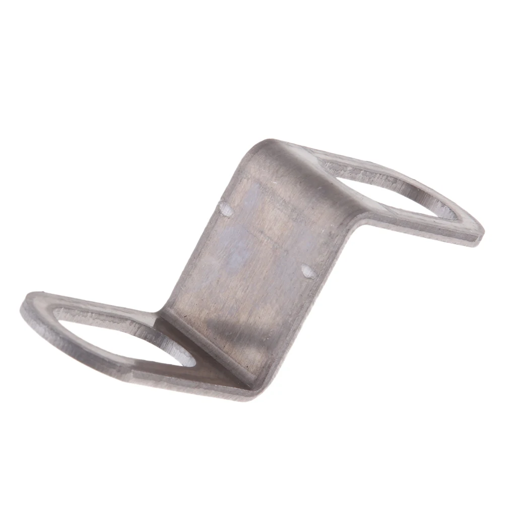 Silver Exhaust Muffler Silencer Pipe Tube Mounting Bracket For Motorcycle