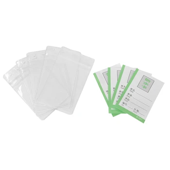 

5 waterproof Clear plastic Badge Working Exhibition ID Name Card Holders