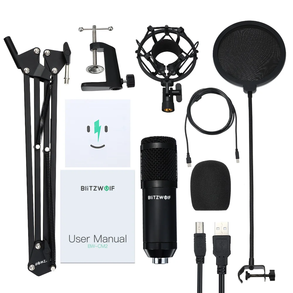 BlitzWolf BW-CM2 Condenser Microphone USB