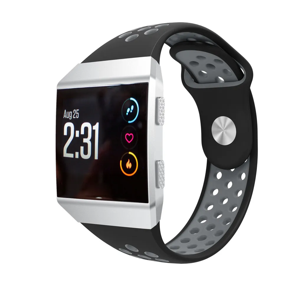 Apple Watch Band модный двухцветный спортивный силиконовый браслет ремешок для Fitbit Ionic длина ремешка 225 мм ремень для часов