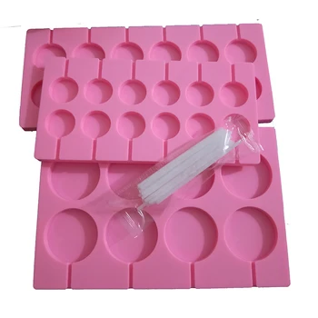

High Quality Large Round Candy Lollipop Molds Food Grade Silicone Chocolate Sugar Craft Fondant Moulds Cake Decorating Tools