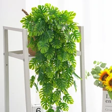 

76cm Artificial Green Plants Hanging Vine Ivy Leaves Radish Seaweed Grape Fake Flowers Home Garden Wall Party Decor Shots Props