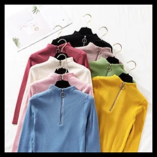 Chic-Zipper-Women-Sweater-Solid-O-Neck-Long-Sleeve-Knitted-Sweater-Winter-Casual-Slim-Ladies-Pullovers - 副本