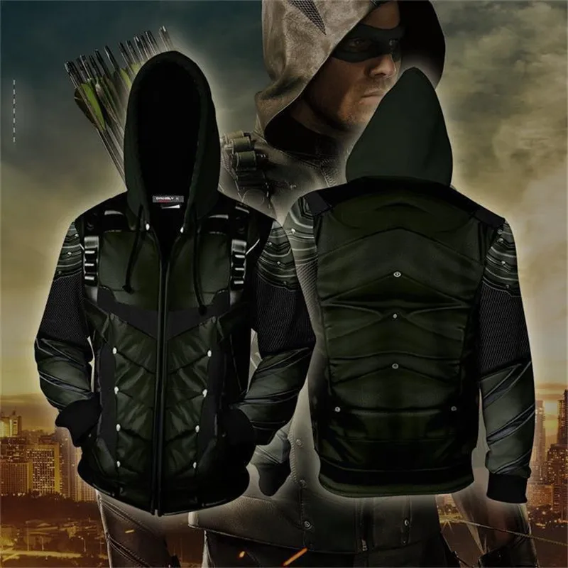 Green Arrow Hoodie Sweatshirt | Arrow Green Arrow Costume | Arrow Hoodie  Jacket - New 3d - Aliexpress