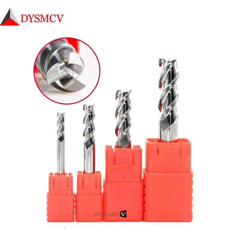 

HRC60 3 fraises en aluminium Face moulin 1mm-12mm 2mm 2.5mm 3mm 4mm 5mm 6mm 8mm hйlice de coupe fraise а bout plat en alliage ca