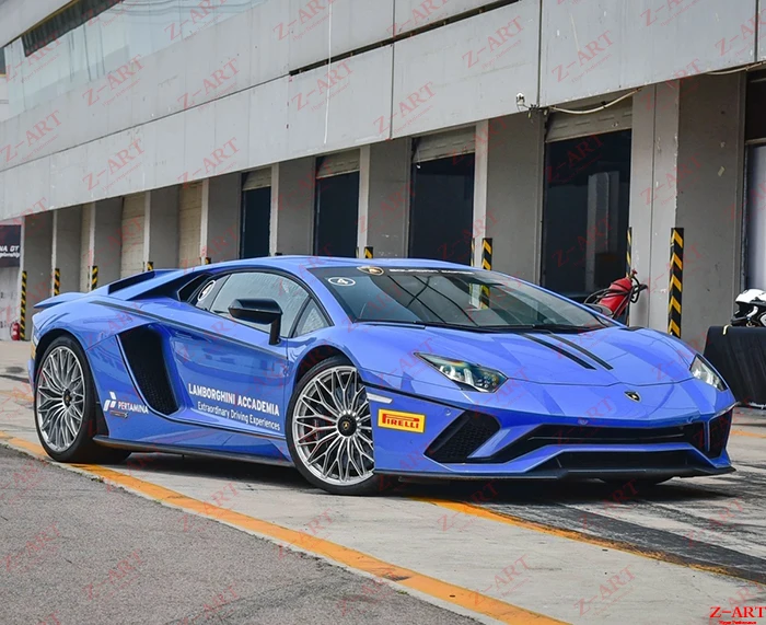 Z-ART OEM углеродное волокно боковой подбородок для Lamborghini LP740 углеродное волокно боковые юбки для Aventador S углеродное волокно боковой спойлер