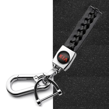 

Car-Styling 3D Metal Braided rope Auto Logo Keychain Key Chain Key Rings For KIA Cerato Sportage R K2 K3 K5 Sorento R Rio Soul