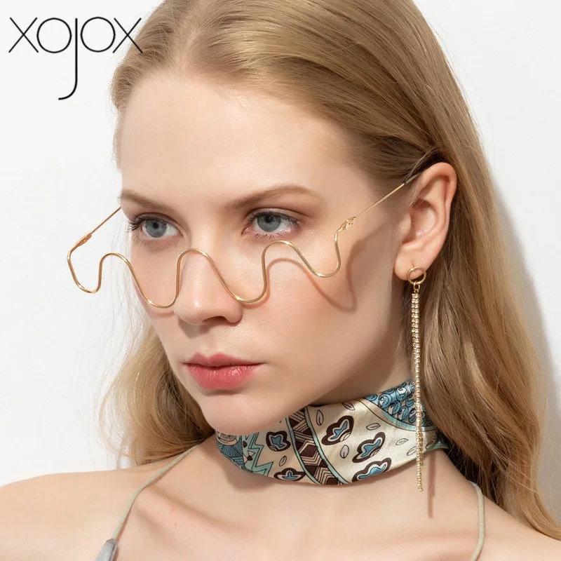 Очки XojoX в полуоправе с бриллиантами Женские роскошные модные уникальные