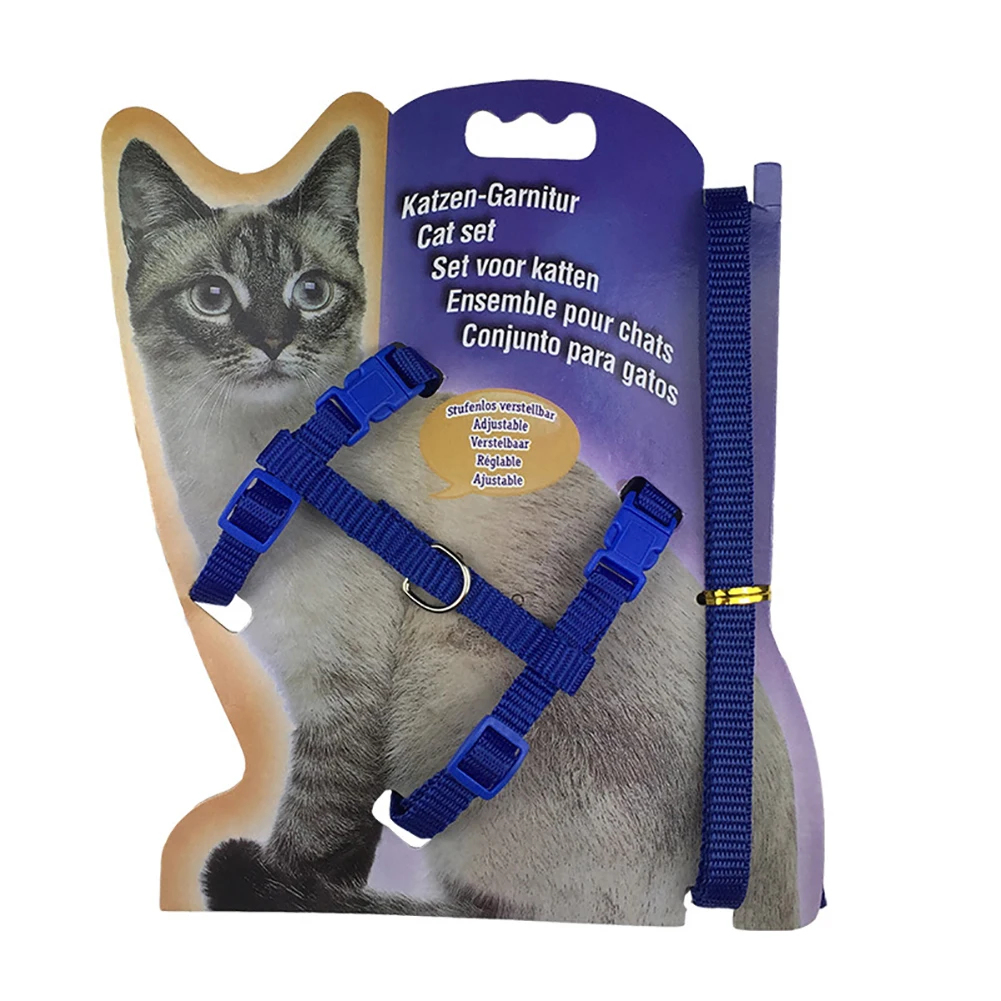 Прочный нейлоновый поводок для домашних животных поводок для котенка ремень безопасности Веревка Регулируемый Собачий Ошейник