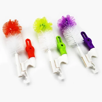 

Baby Bottle Brush Set Plastic Reusable Nursing Bottle Nipple Brush Set with Foldable Handle Cleaning Tool Baby Bottle Cleaner