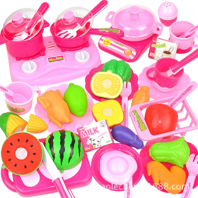 Children Kitchen Toy Baby Play House GIRL'S Kitchenware Tableware Set Parent And Child Interactive Multi-seat Toy Children Kitchen Toy Baby Play House GIRL'S Kitchenware Tableware Set Parent And Child Interactive Multi-seat Toy