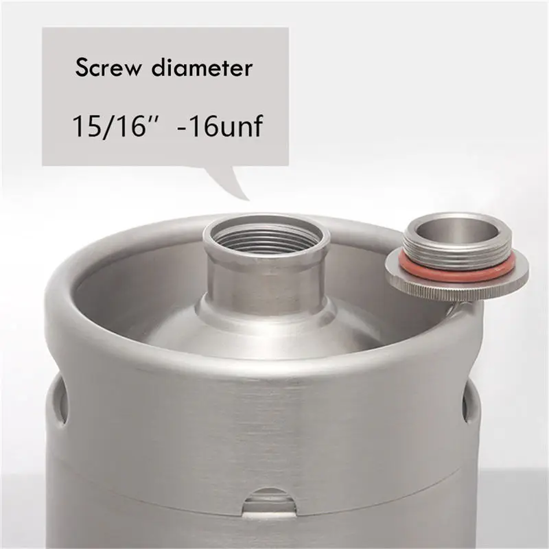 2/3.6/5L Mini Beer Maker Keg Pressurized Growler for Craft Beer Dispenser System Home Brew Beer Brewing Stainless Steel