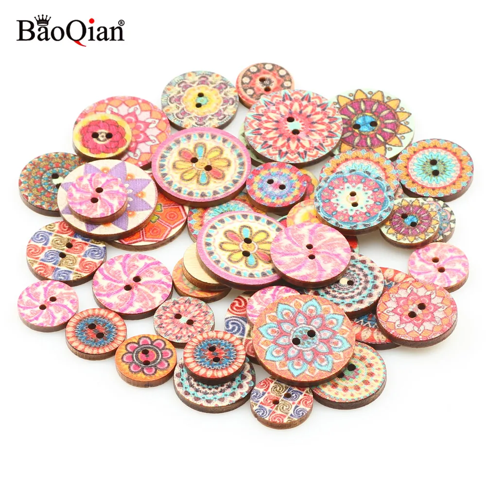 300pcs DIY boutons en bois numéros de couleur forme accessoires de bouton  en tissu décorés