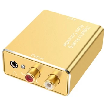 

VEGGIEG for PS4 192KHz Digital Optical Fiber Coaxial to Analog Stereo RCA L/R 3.5mm Aux o Adapter Converter