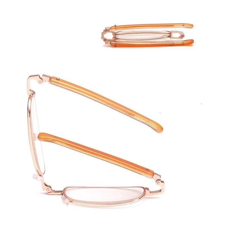 Металлические складные очки для чтения очки складные пресбиопические очки с Чехол Для женщин Для мужчин компьютерные очки 1,0 1,5 2,0 2,5 3,0 3,5 4,0