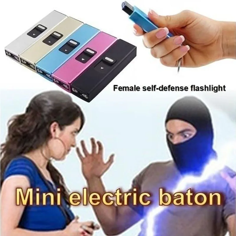 

Mini Key Light Electric Shock Self Defense Flashlight Toy for Adult Only Protect Weak People Electric Shockers Stun Toy