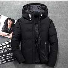Для мужчин с капюшоном зимняя ветрозащитная Для Мужчин's пуховая куртка