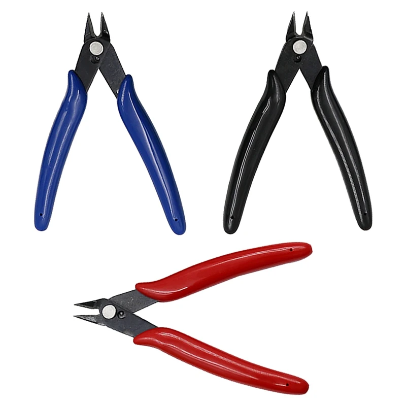 

Diagonal Pliers 3.5 Inch Mini Wire Cutter Small Soft Cutting Electronic Pliers Wires Insulating Rubber Handle Model Pliers