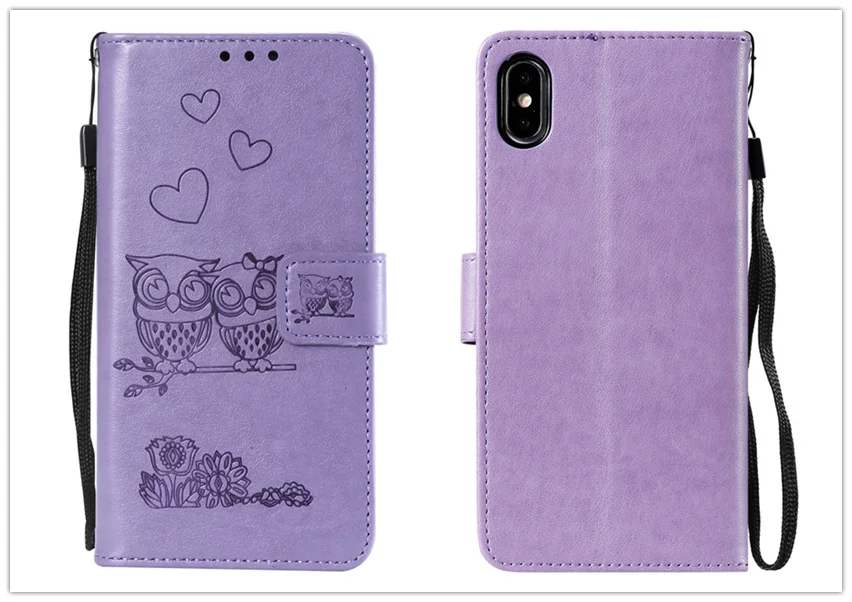 Owl Love Couple Leather Book Case For iPhone 12 11 Pro X XS XR Max 8 7 6 6S Plus SE 2020 mini Phone Flip Wallet Soft Cover Coque iphone 7 cover