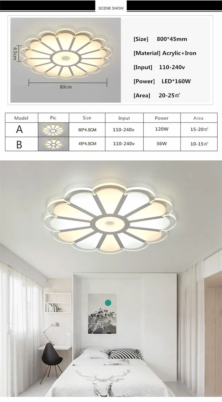 Открытый Потолочные светильники внутреннего освещения led Luminaria Abajur современные светодиодные Открытый Потолочные светильники для гостиной
