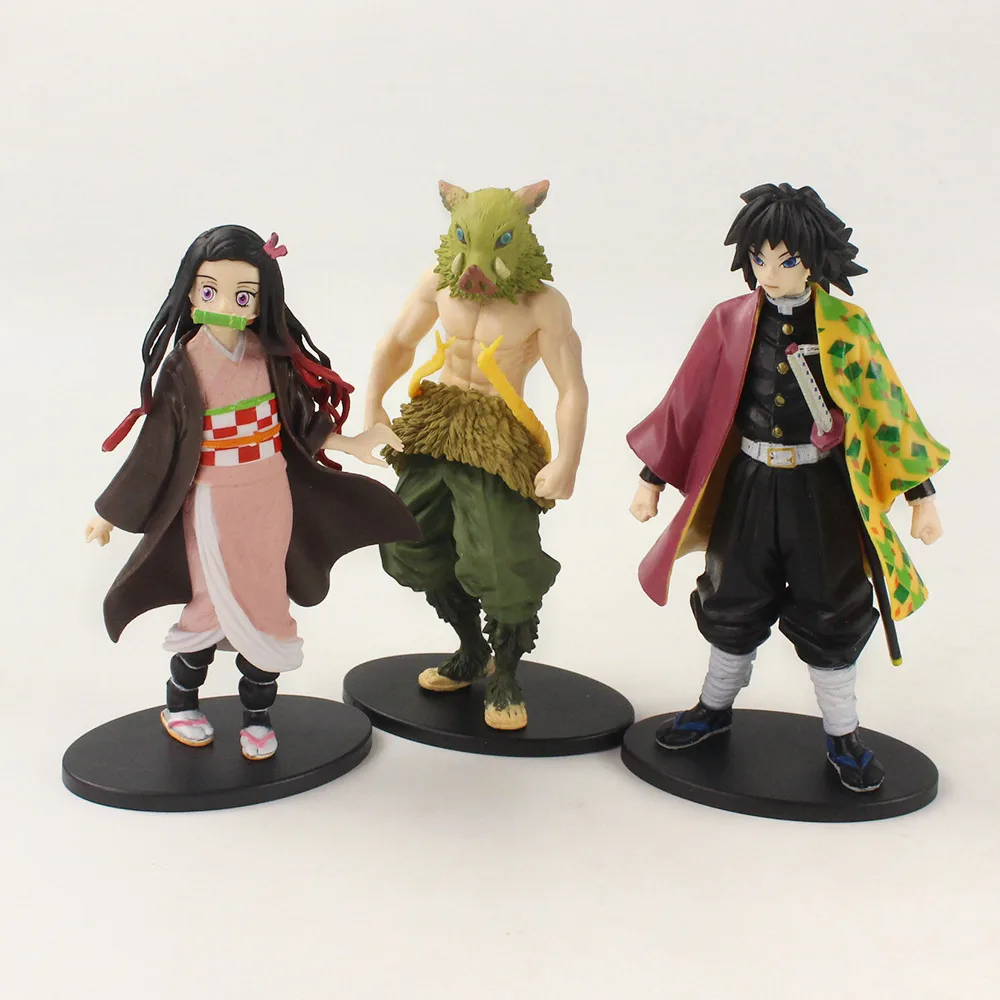 Demon Slayer Action Figure Nezuko Onigiri Model 16cm Zenitsu Kyoujurou Onigiri  Figure for Cover Cup Noodles Desktop Ornaments Car Ornaments PVC Material  New Design