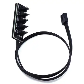 

5-Way 4Pin CPU Cooler Case PWM Cooling Fan Power Cable Hub Splitter Adapter